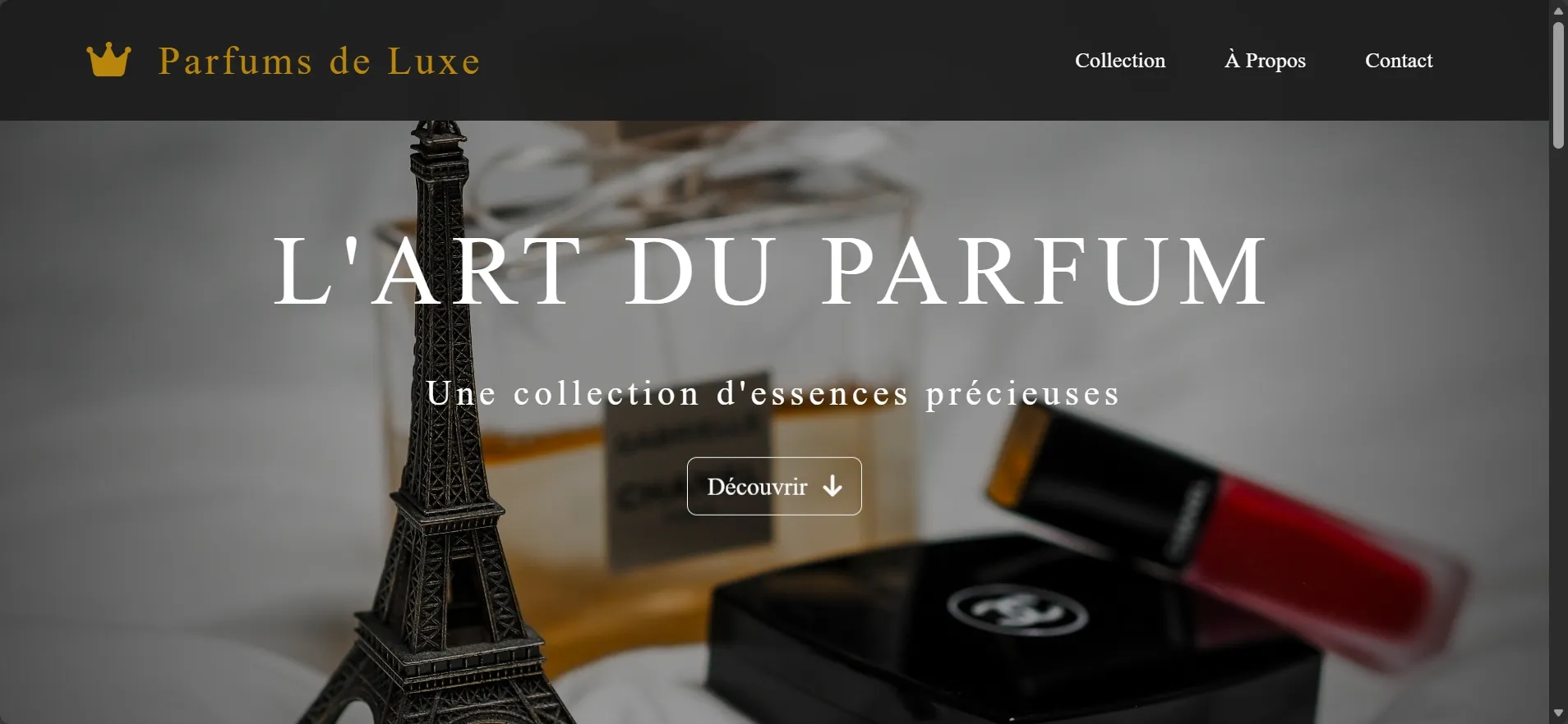Site web Vitrine Parfum